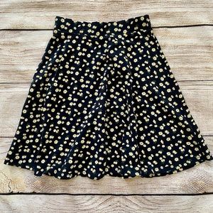 Superdry Navy & White Daisy Print Knit Skirt Ladies Teen Sz XS
